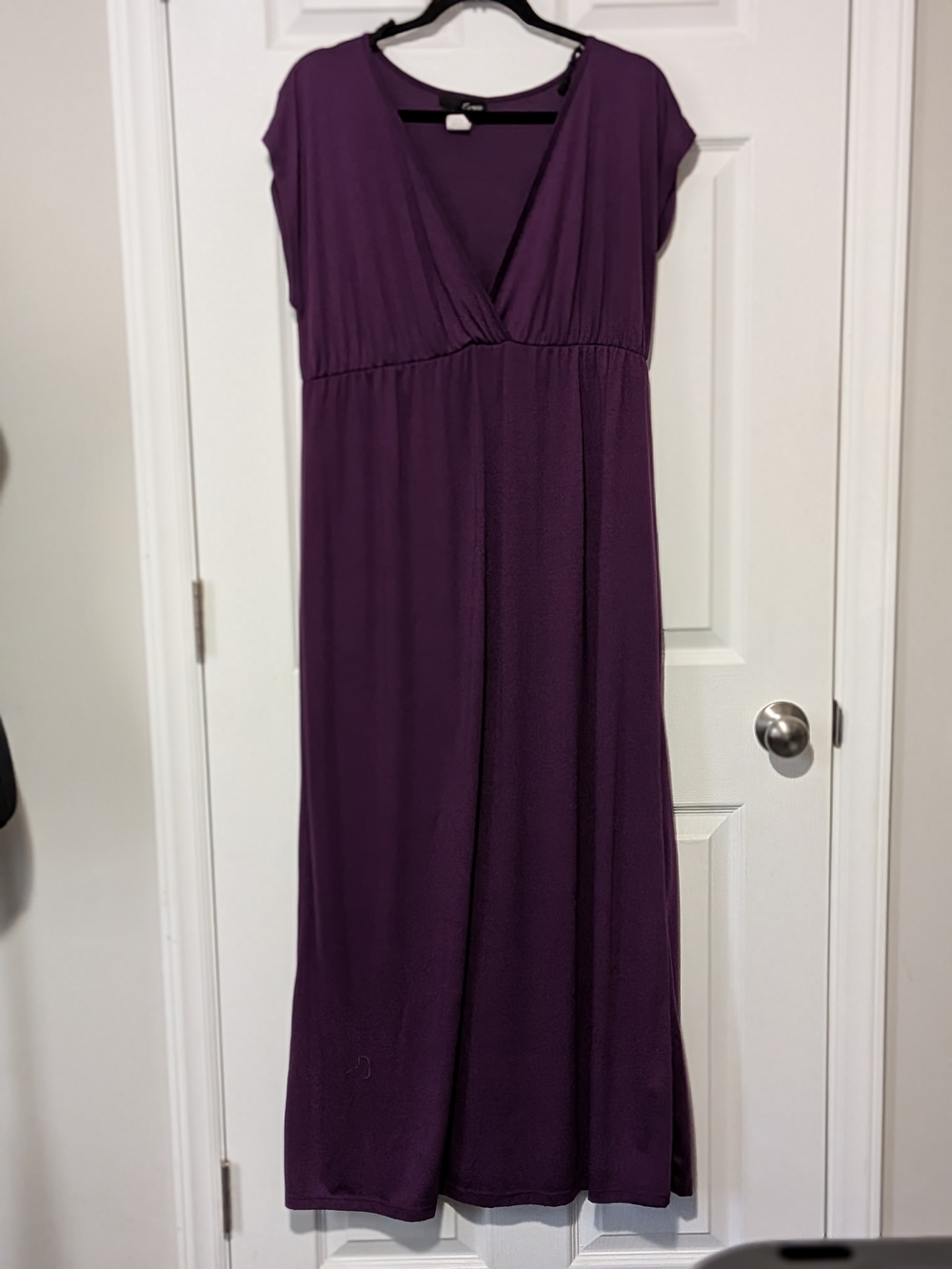 Espresso Deep Purple V-Neck Maxi Dress